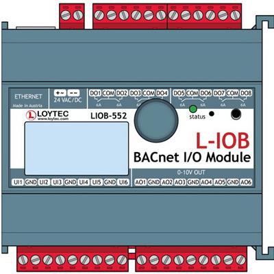 Liob 552 Bip I O Module For L Inx Or As Bacnet Ip I O Module 6 Ui 6 Ao 8 Do Vedotec B V