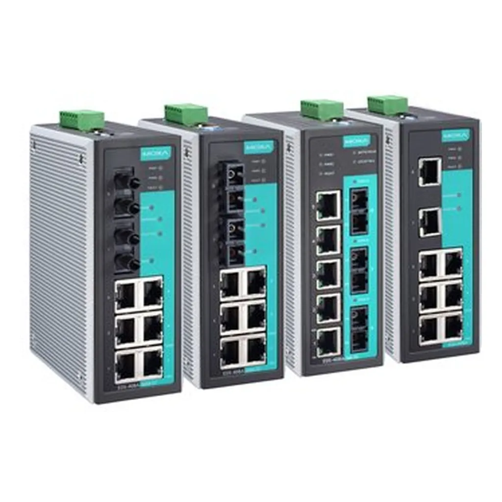 [20001180] EDS 400 Serie (6 poorten, 2 poorten, Singelmode, Extended temperatuurbereik (-40°C tot 75°C))
