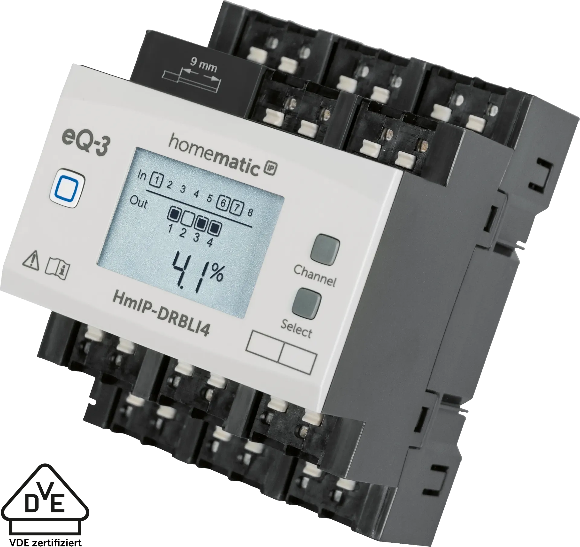 Homematic IP Jaloezieactor voor de montage op een DIN-rail